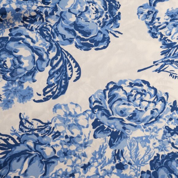 Cinq a Sept Chinoiserie Floral Satin Slip Dress, Blue and White, Size 6 - Picture 6 of 10